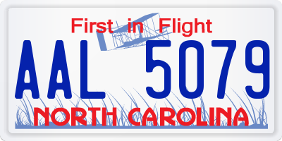 NC license plate AAL5079