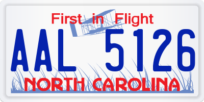 NC license plate AAL5126