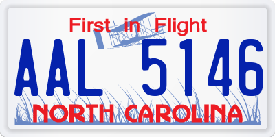 NC license plate AAL5146