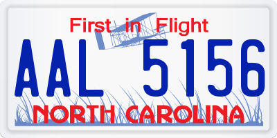 NC license plate AAL5156