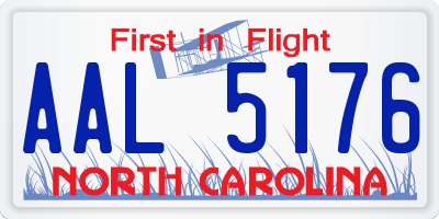 NC license plate AAL5176