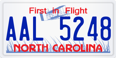 NC license plate AAL5248