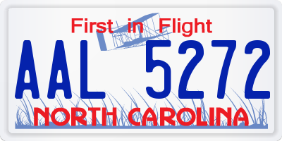 NC license plate AAL5272