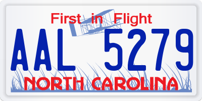 NC license plate AAL5279