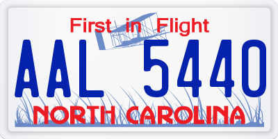 NC license plate AAL5440