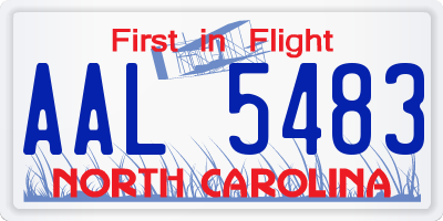 NC license plate AAL5483