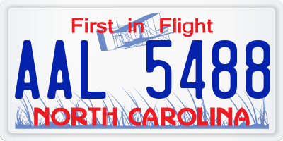 NC license plate AAL5488