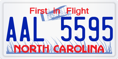 NC license plate AAL5595