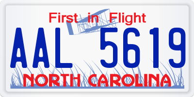 NC license plate AAL5619