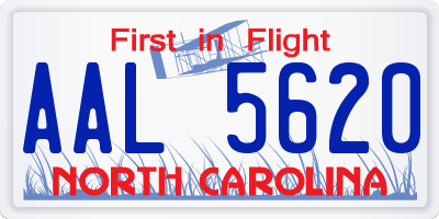 NC license plate AAL5620