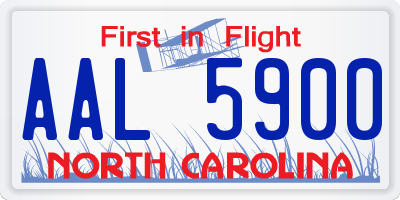 NC license plate AAL5900