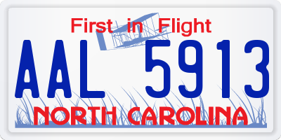 NC license plate AAL5913