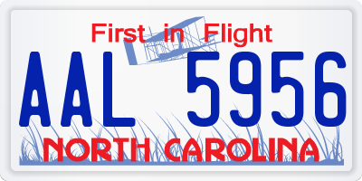 NC license plate AAL5956