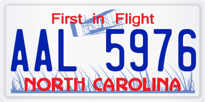 NC license plate AAL5976
