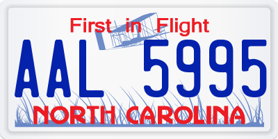 NC license plate AAL5995