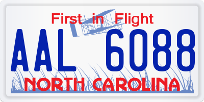 NC license plate AAL6088