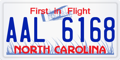 NC license plate AAL6168