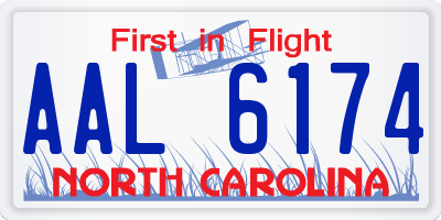 NC license plate AAL6174