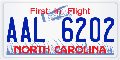 NC license plate AAL6202
