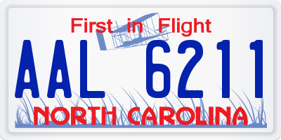 NC license plate AAL6211