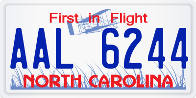 NC license plate AAL6244