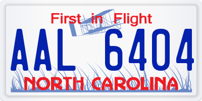 NC license plate AAL6404