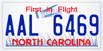 NC license plate AAL6469