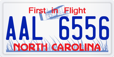 NC license plate AAL6556