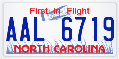 NC license plate AAL6719