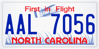 NC license plate AAL7056