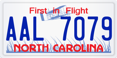 NC license plate AAL7079