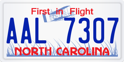 NC license plate AAL7307