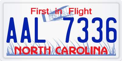 NC license plate AAL7336