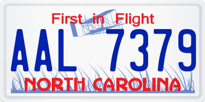 NC license plate AAL7379