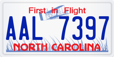 NC license plate AAL7397