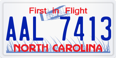 NC license plate AAL7413