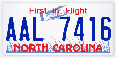 NC license plate AAL7416