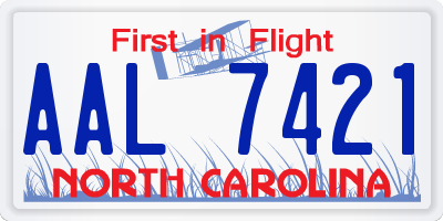 NC license plate AAL7421