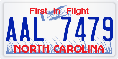 NC license plate AAL7479