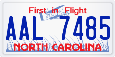 NC license plate AAL7485