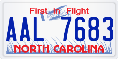 NC license plate AAL7683