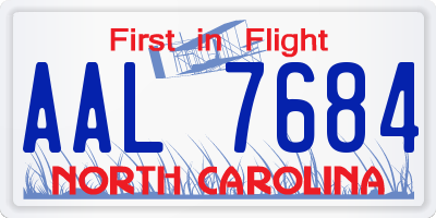 NC license plate AAL7684