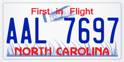 NC license plate AAL7697