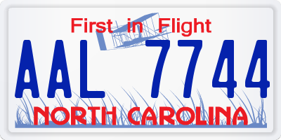 NC license plate AAL7744