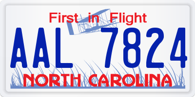 NC license plate AAL7824