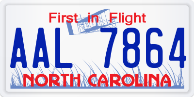 NC license plate AAL7864