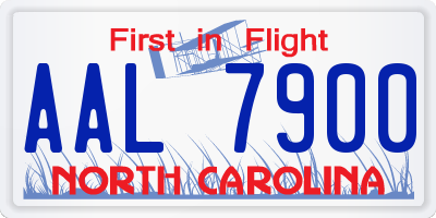 NC license plate AAL7900