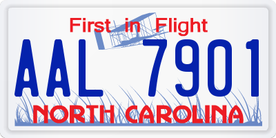 NC license plate AAL7901
