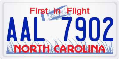 NC license plate AAL7902