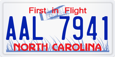NC license plate AAL7941